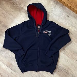 Patriots knit zip up jacket large